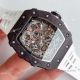 KV Factory V2 Upgraded Carbon Richard Mille Skeleton RM011 White Rubber Band Replica Watches  (3)_th.jpg